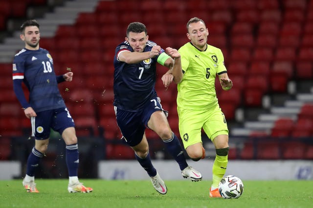 John McGinn skippered Scotland