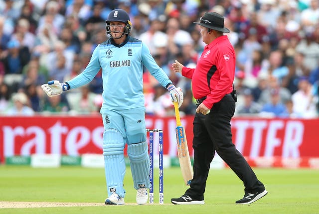 Jason Roy was left less than impressed by the decision which ended his innings