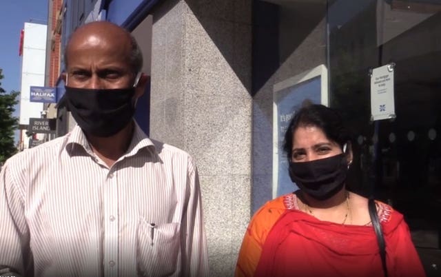 Venkata Reddy Nallamilli with his wife Padma 