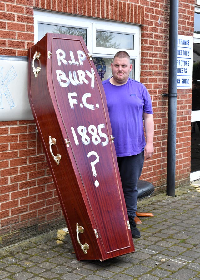 Bury's fans are worried