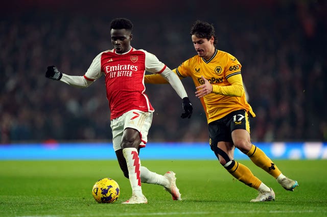 Arsenal’s Bukayo Saka