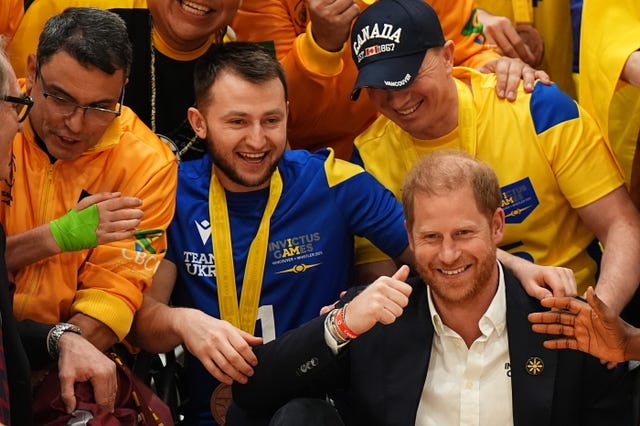 The Duke of Sussex attending the 2025 Invictus Games in Vancouver, Canada.