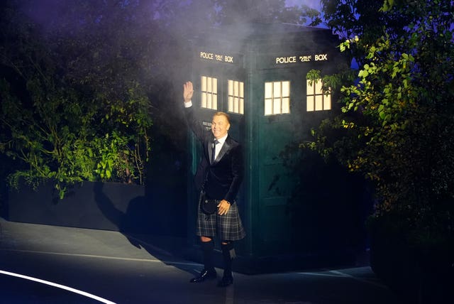 Sir Chris Hoy stepped out of the Tardis