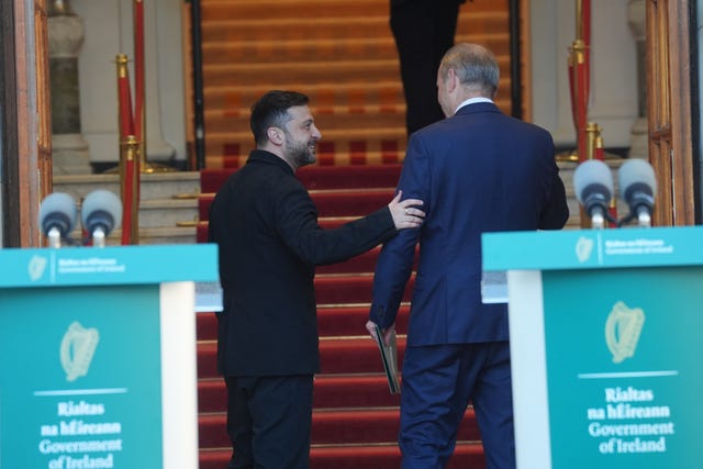 Ukrainian President Volodymyr Zelensky visits Ireland