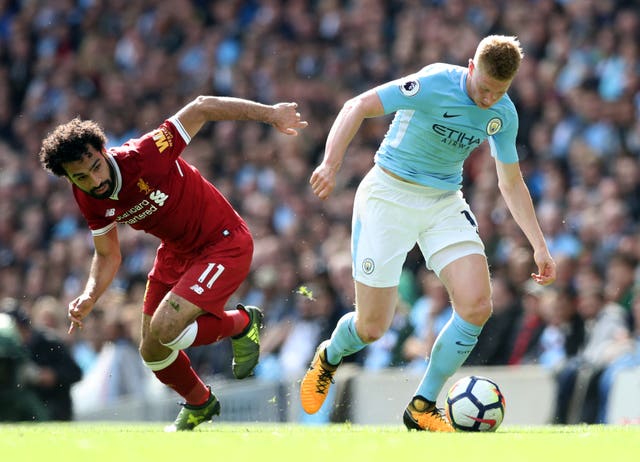 The clash between the likes of Mohamed Salah (left) and De Bruyne (right) will be eagerly anticipated