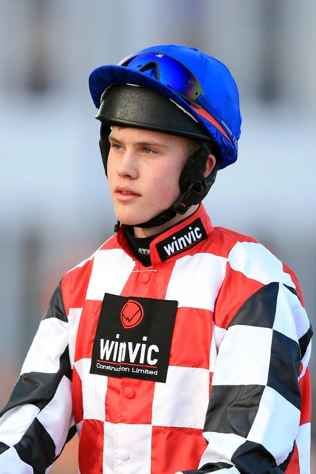 Young rider Finian Maguire was taken to hospital following the National Hunt Chase