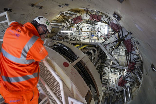 A crew member on tunnelling machine Florence