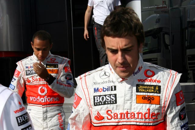Fernando Alonso and Lewis Hamilton