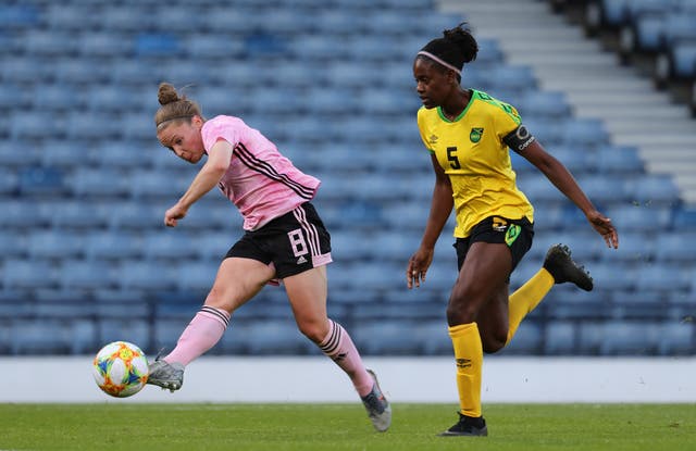 Kim Little (left) sat out Euro 2017 due to injury (Andrew Milligan/PA).