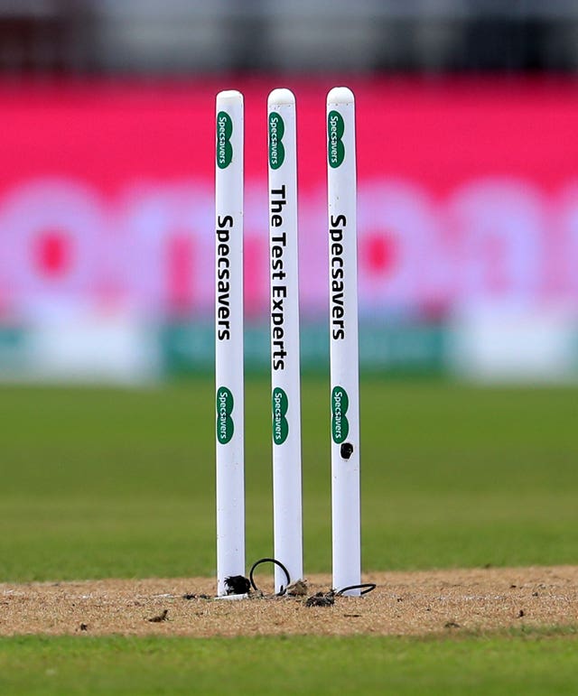 The match was played without bails for a spell due to high winds