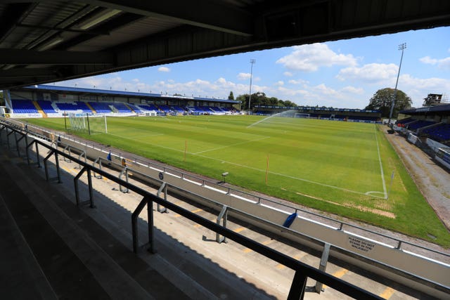 The pitch at the Swansway Chester Stadium lies in Wales