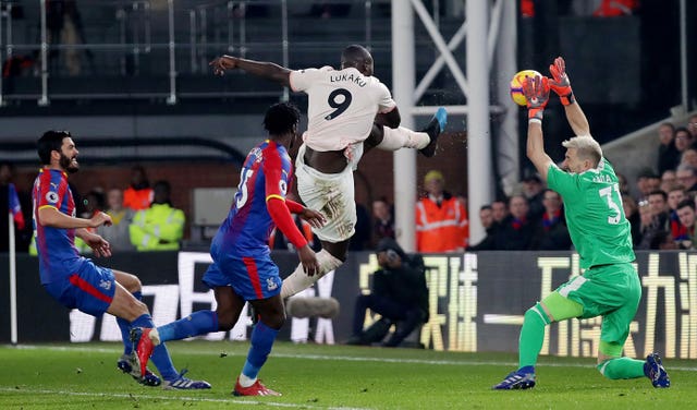 Romelu Lukaku scores his second goal of the game