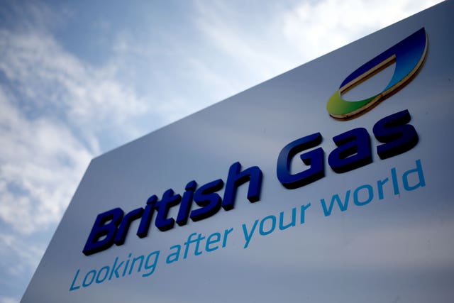 A British Gas sign (Steve Parsons/PA)