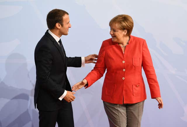 Emmanuel Macron and Angela Merkel