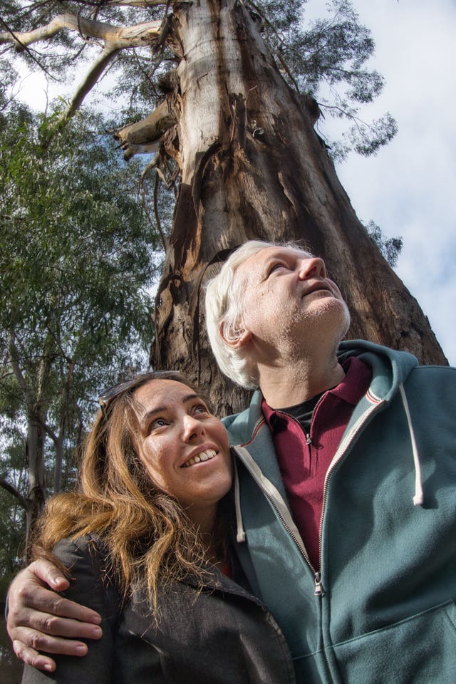 Julian Assange with his wife Stella