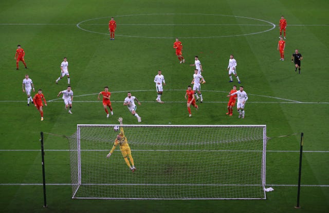 Gareth Bale went close with a free-kick