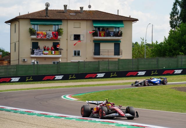 Hamilton drives at Imola