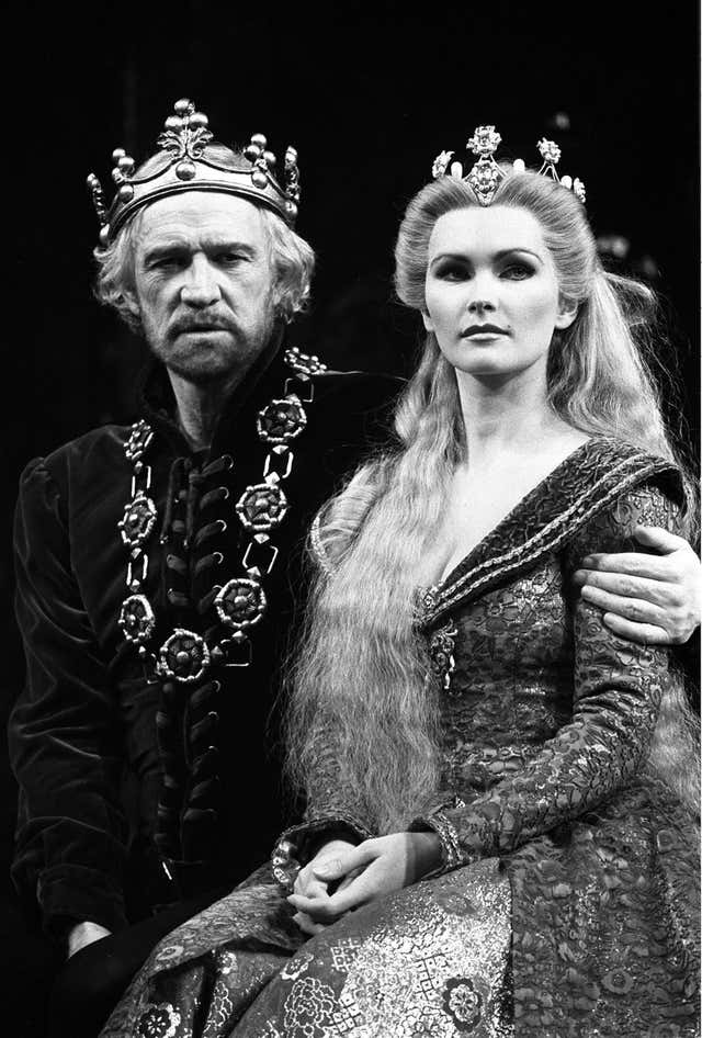 The King Arthur story has remained popular for centuries and actor Richard Harris, here with Fiona Fullerton as Queen Guinevere in 1982, played the mythical leader in the musical Camelot. (PA)