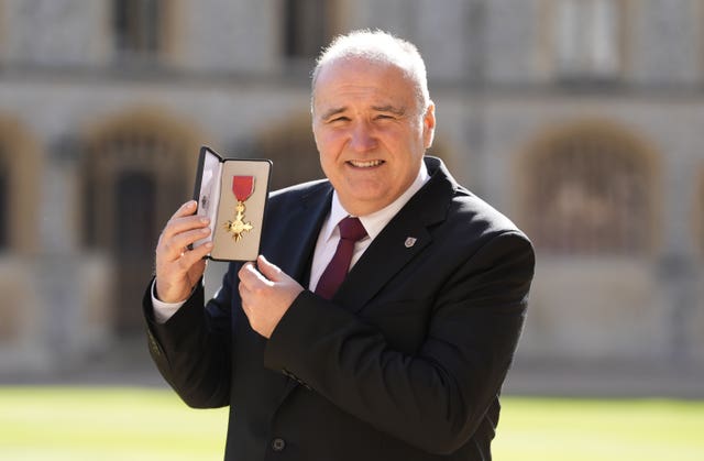 Mr Castleton was made an OBE last April (Andrew Matthews/PA)