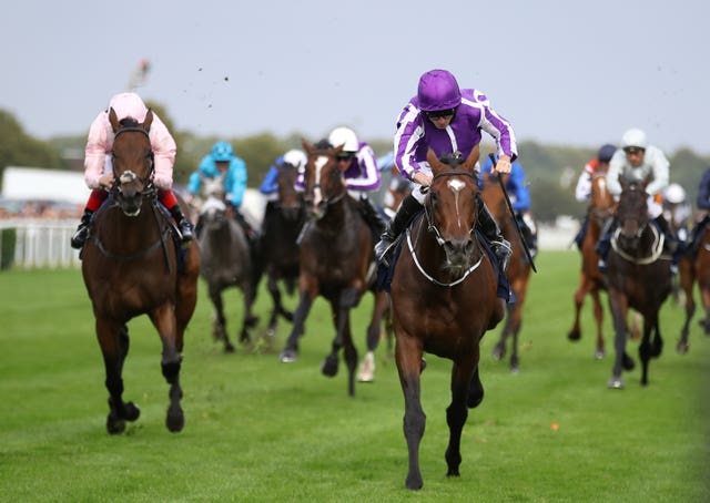 Lah Ti Dar (left) lost her unbeaten record in the St Leger