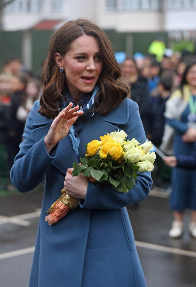 The 'royal wave' is coming along nicely (Jonathan Brady/PA)