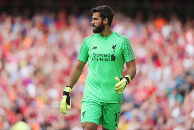 Liverpool goalkeeper Alisson Becker.