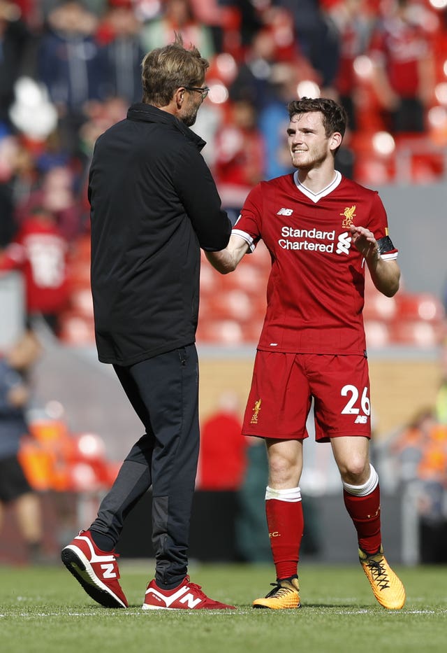 Jurgen Klopp heaped praise on Robertson for the progress he has made.