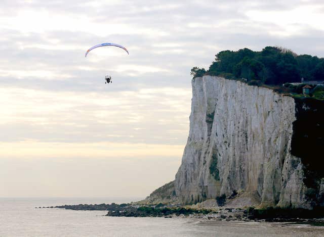 Sacha Dench at the White Cliffs of Dover
