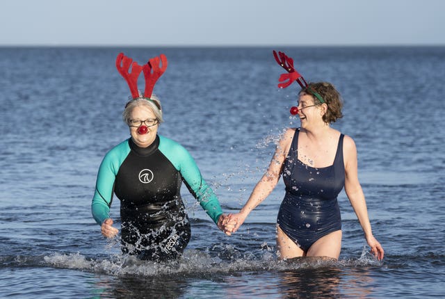 New Year’s Day swimmers