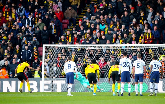 Troy Deeney saw his penalty saved Paulo Gazzaniga