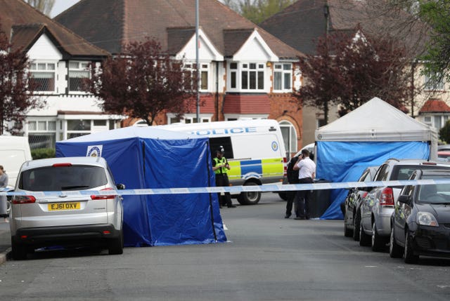 A police cordon on Church Road in Erdington, Birmingham