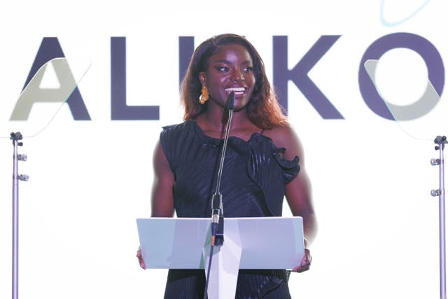 Co-host Eni Aluko at the 2022 Women’s Football Awards in London