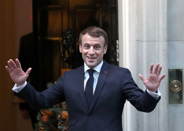 Mr Macron's visit comes just before the July 1 deadline to extend the Brexit transition period beyond the end of this year. Steve Parsons/PA Wire