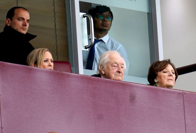 Joint majority shareholder Delia Smith, right, watches on as Norwich suffer relegation