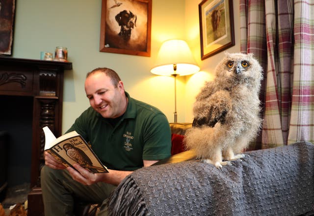 Dave Warren has been helping to hand-rear Benedict (Andrew Milligan/PA)