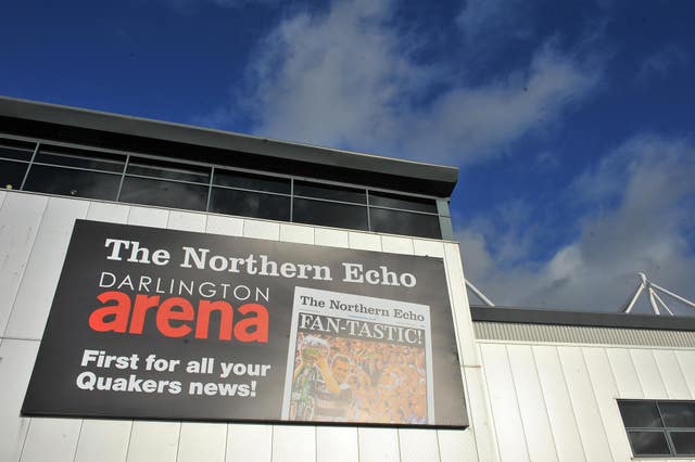 Darlington have asked to be able to return temporarily to their former home at the Northern Echo Arena