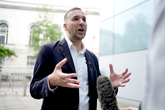 Zack Polanski speaks to the media after Green Party mayoral candidate Zoe Garbett was declared winner in the 2026 London Borough of Hackney mayoral election