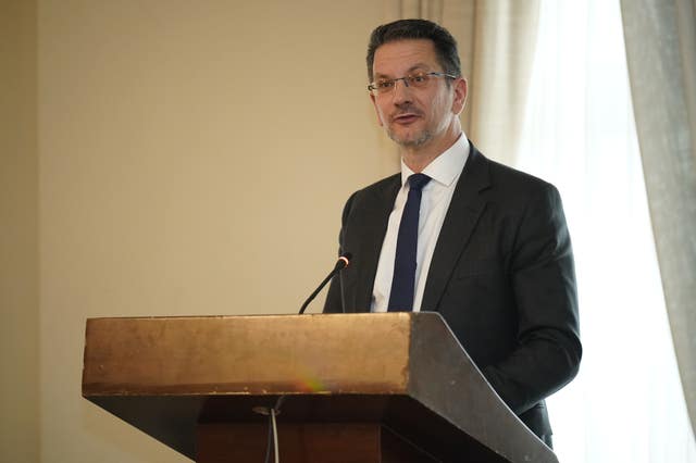 Northern Ireland Office minister Steve Baker addresses the British-Irish Parliamentary Assembly