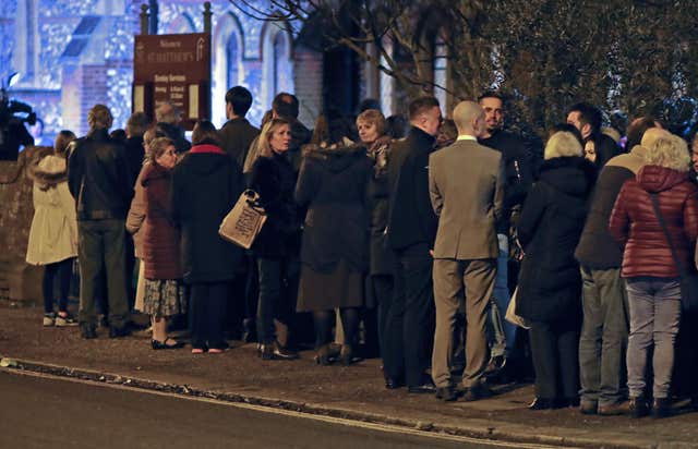 Mourners paid their respects in Worthing