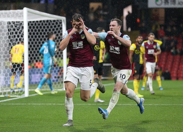 Chris Wood, Ashley Barnes and James Tarkowski sent Watford bottom of the Premier League as Burnley bruised their way to a 3-0 victory at Vicarage Road