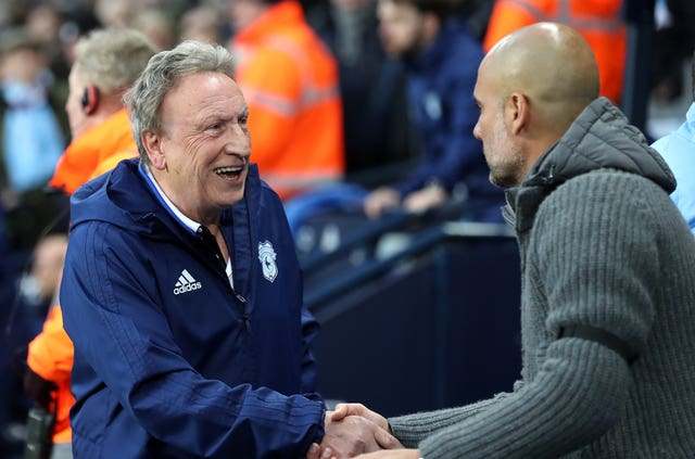 Cardiff City manager Neil Warnock (left) believes his side can get the results they need