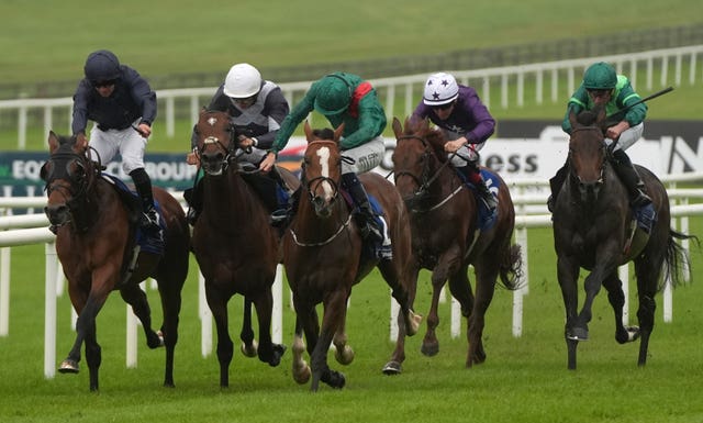 Reyenzi (third right) in action at the Curragh