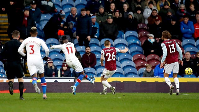 Wilfried Zaha opened the scoring for Crystal Palace at Burnley