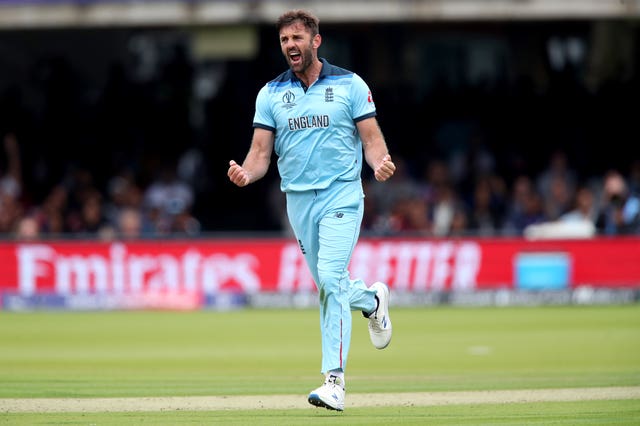 Liam Plunkett celebrates the wicket of Kane Williamson