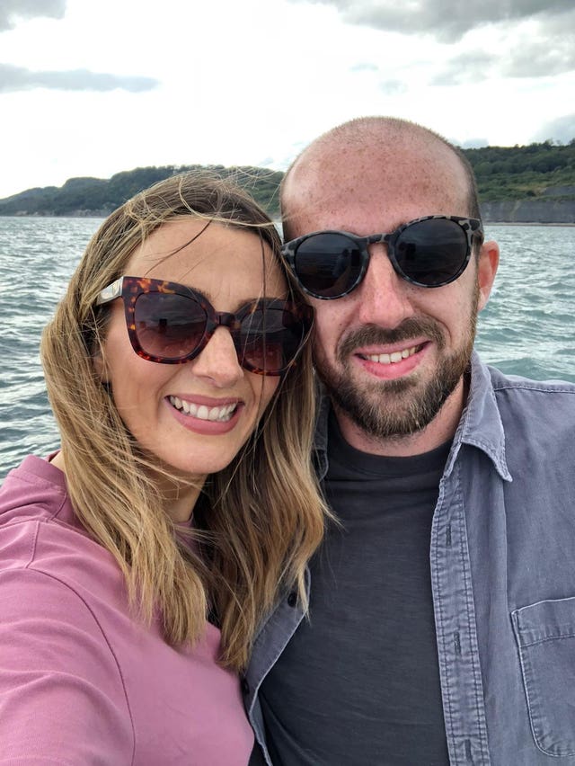 Oliver Long, right, posing for a picture with his sister, Chole