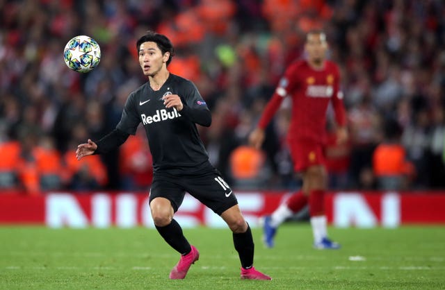 Takumi Minamino starred for Red Bull Salzburg against Liverpool