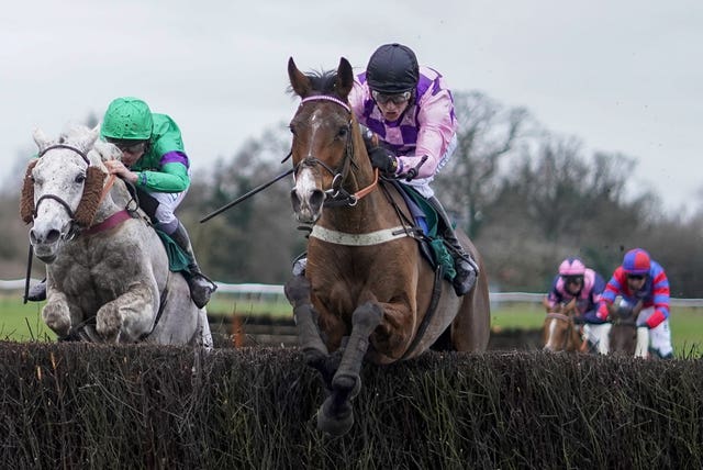 Notachance and Tom Cannon on their way to winning the Classic Chase last year