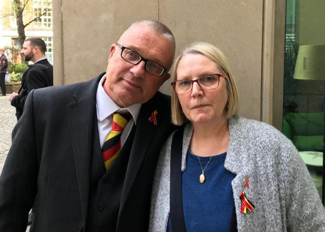 Colin and Denise Turton, parents of 10-year-old Lee