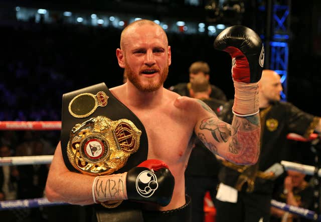 Groves celebrates his victory over Fedor Chudinov at Bramall Lane