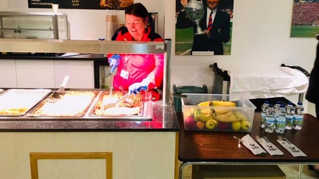 Food being prepared at the team's Selhurst Park stadium